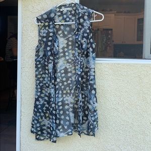 CAbi Blue Open Cardigan